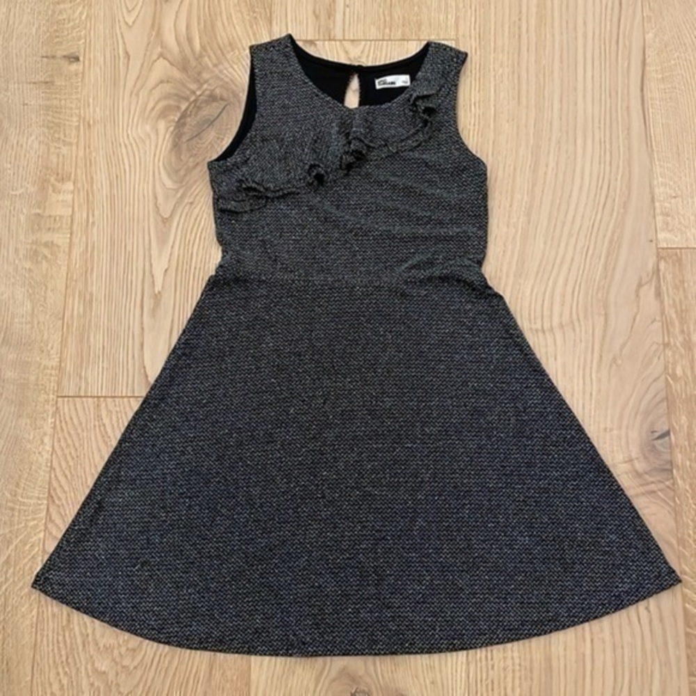 Epic Threads Girls Black Silver Metallic Party Dress Size L